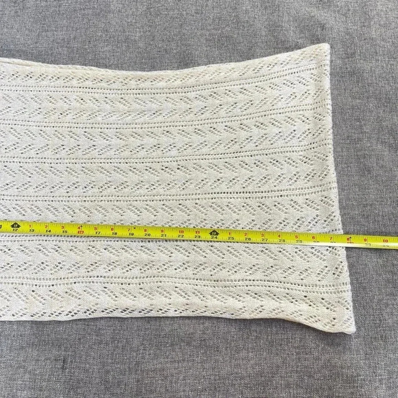 Cream Infinity Scarf Herringbone Super soft Bohemian Cottage core Classic - Picture 7 of 8